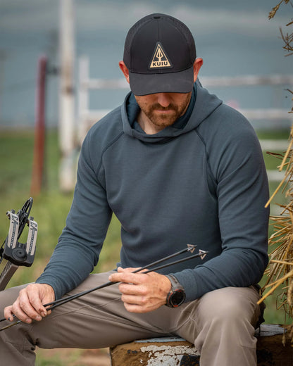 Canyon Waffle Hoodie | Cedar Heather