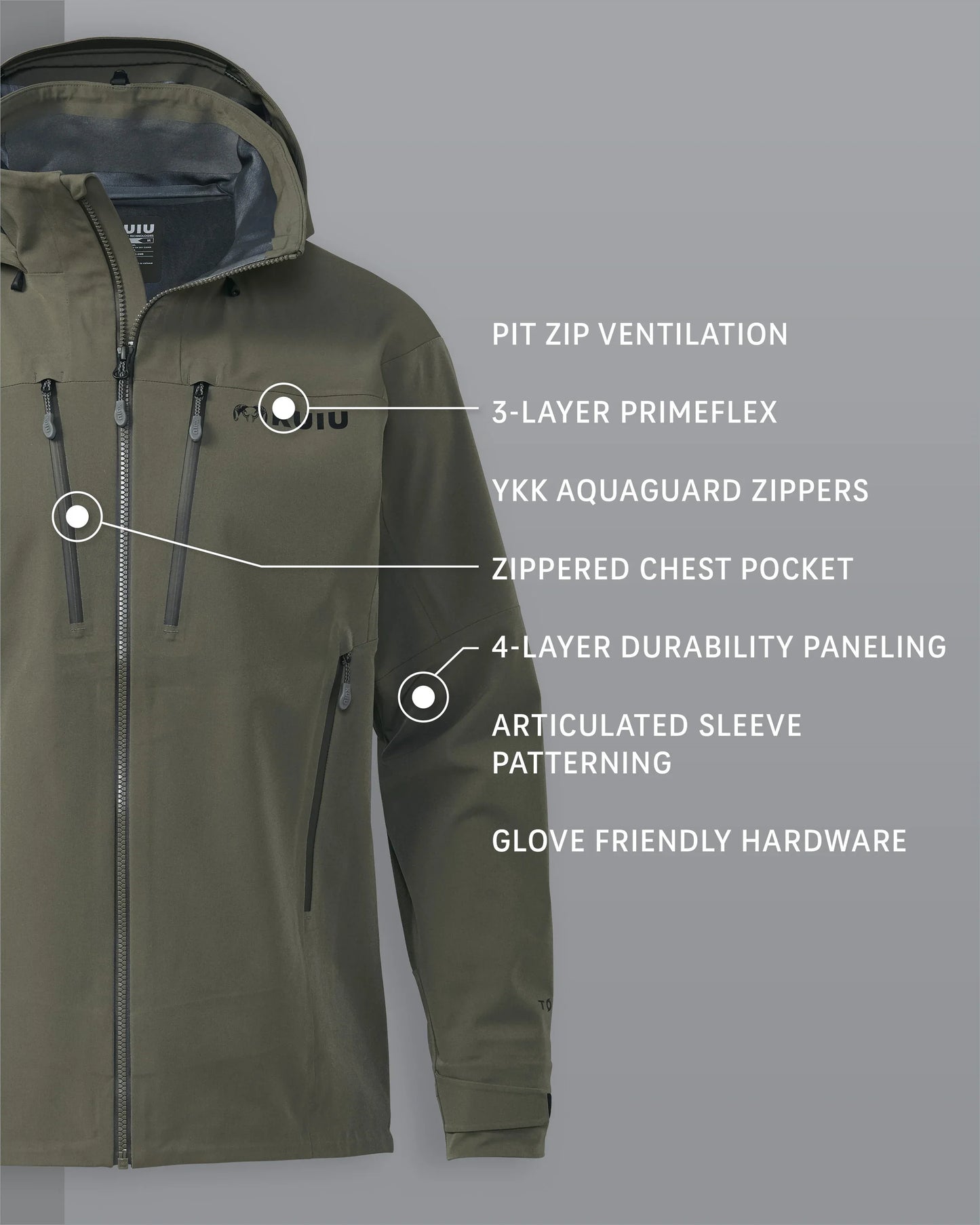 Yukon TR Rain Jacket | Ash