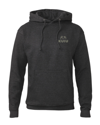 KUIU Topo Back Logo Hoodie | Charcoal